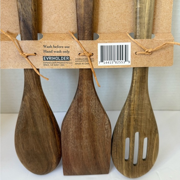 Wooden Utensil Set - Brown - Picture 3 of 4